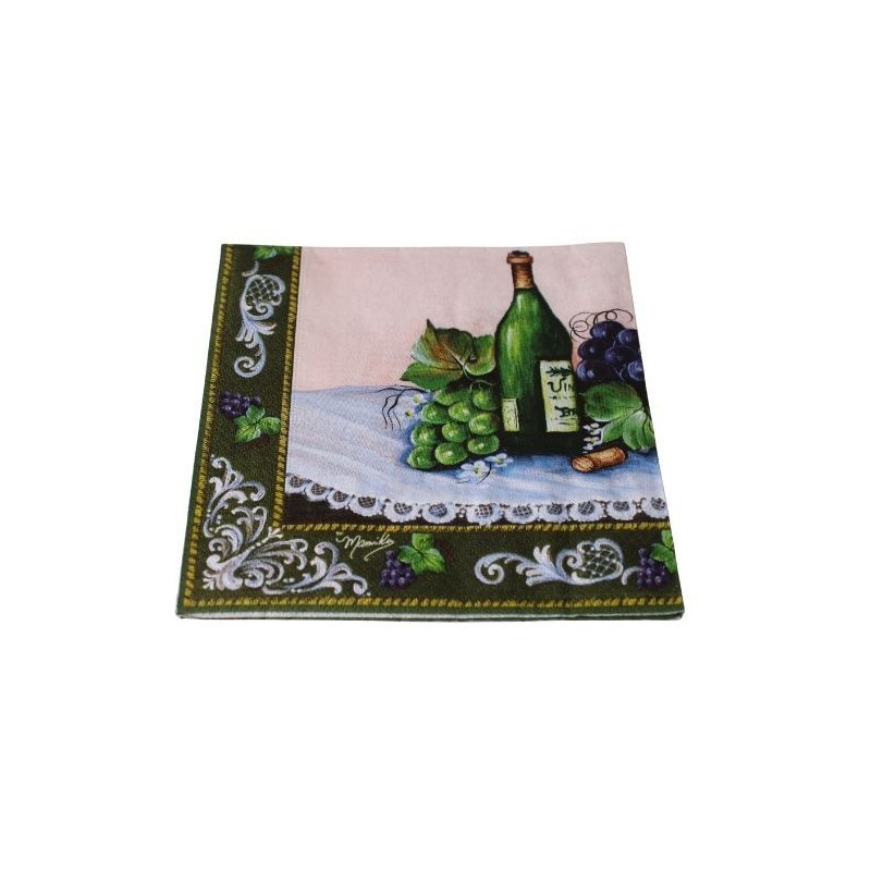 Guardanapo vinho e uvas Guardanapo vinho e uvas