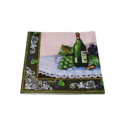 Guardanapo vinho e uvas