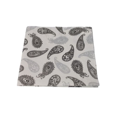 Napkin classic Paisley Black