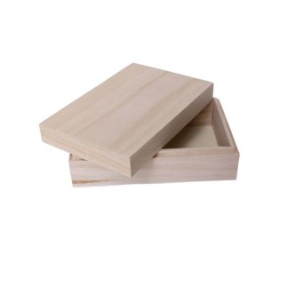 Caixa MDF folheado tampa de encaixe