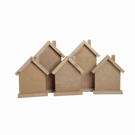 Conjunto de 5 Casinhas em MDF