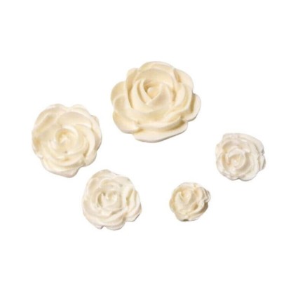 Aplique 5 Rosas em resina
