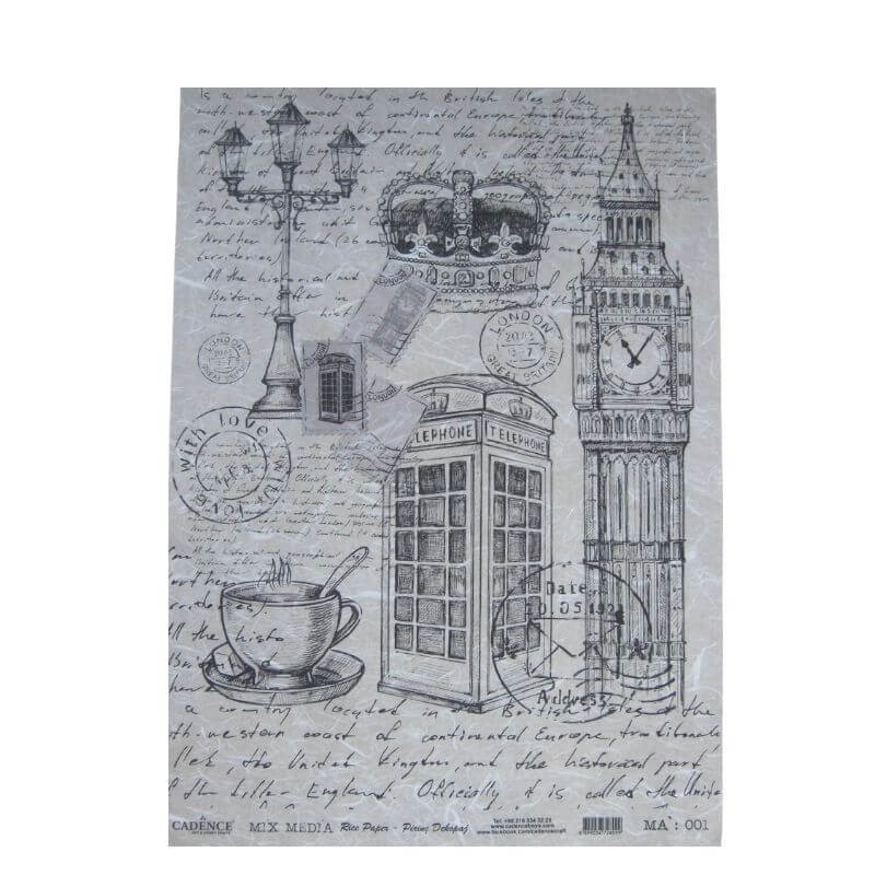 Papel de arroz Big Ben London MA:001