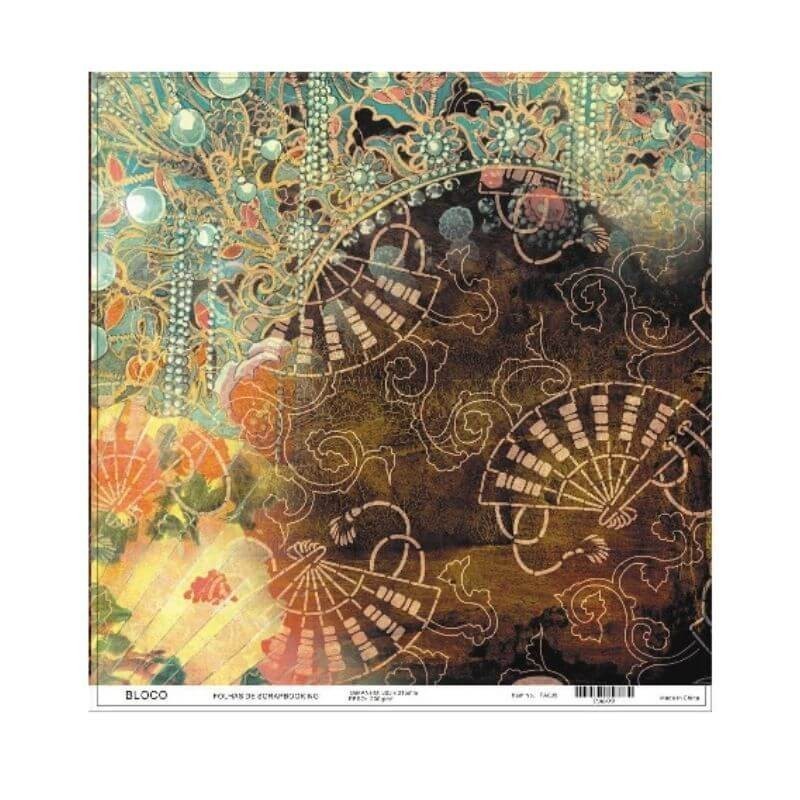 Folha de scrapbooking leques Folha de scrapbooking leques