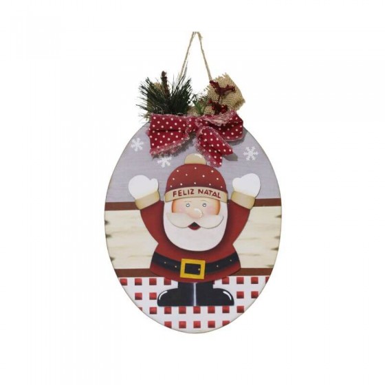 Oval plaque with Santa Claus