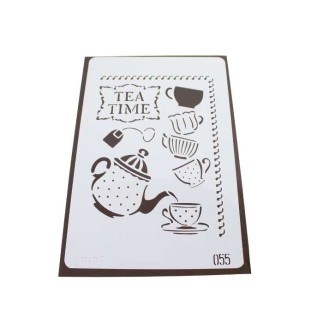 Stencil Tea Time 20 x 30 cm