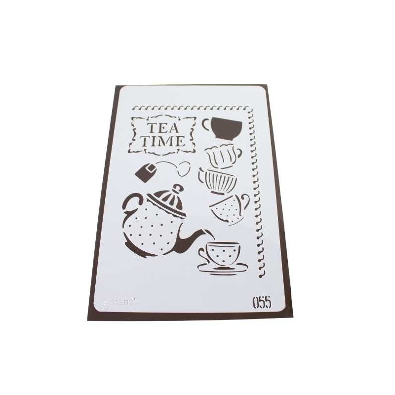 Stencil Tea Time 20 x 30 cm Stencil Tea Time 20 x 30 cm