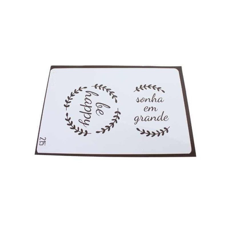 Stencil Be Happy + Dream Big 20 x 30 cm