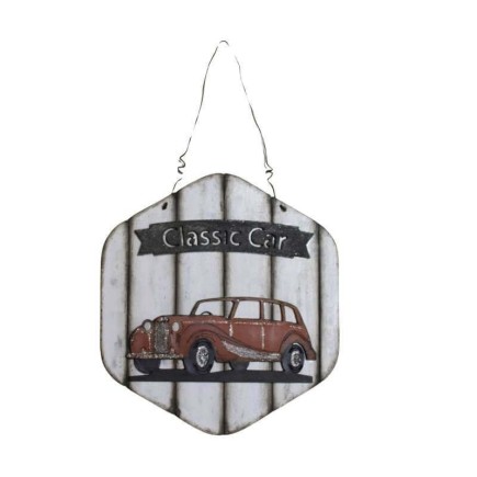 Handmade Plaque with Classic Car