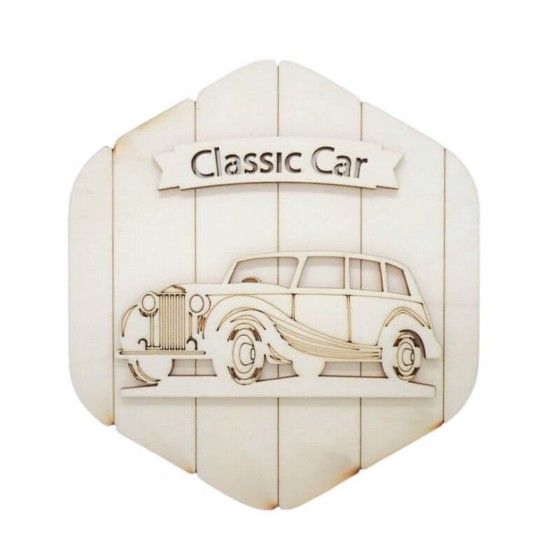 Kit plate with classic car