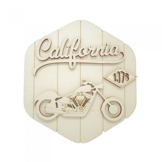 License plate kit with California motorcycle