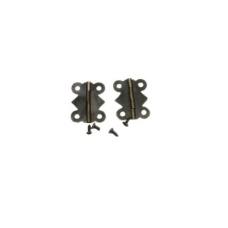 2 aged gold hinges