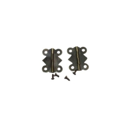 2 aged gold hinges