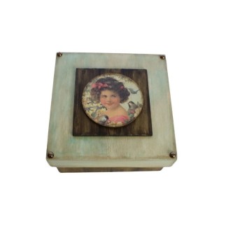 Poplar box with doll
