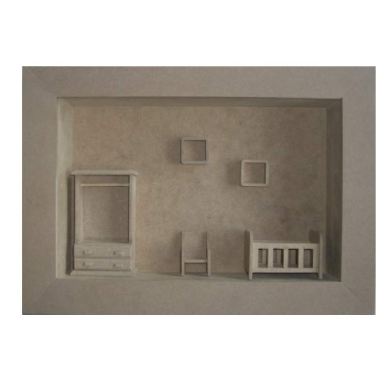 Quadro de bebé com miniaturas