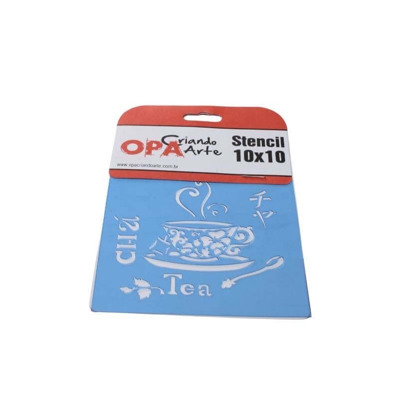 OPA stencil 10 x10 teacup OPA stencil 10 x10 teacup