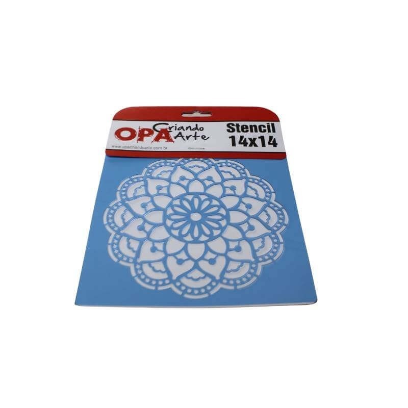 Stencil OPA 14 x 14 Flor de Lotus Stencil OPA 14 x 14 Flor de Lotus