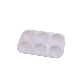 Paleta plástica Retangular com 13 x 8,5 cm  6 poços