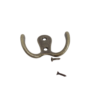 Double Metallic Hooks Old Gold