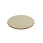 Placa oval ondulada com 12 x 8 cm
