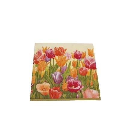 Napkin with tulips